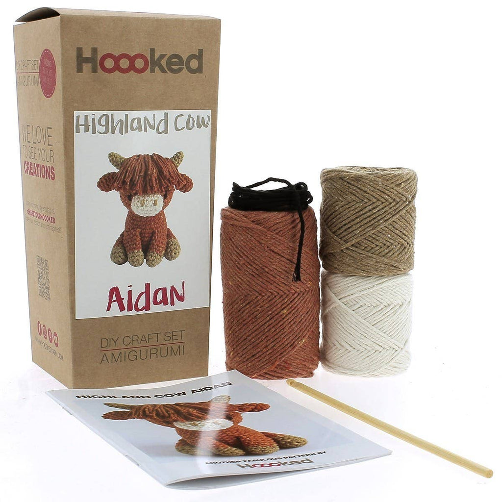 Aidan the Highland Cow DIY Amigurumi Crochet Kit