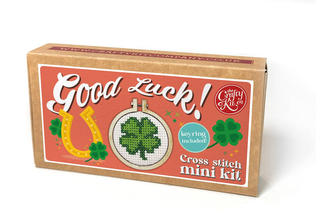 Good Luck! Mini Matchbox Cross Stitch Kit
