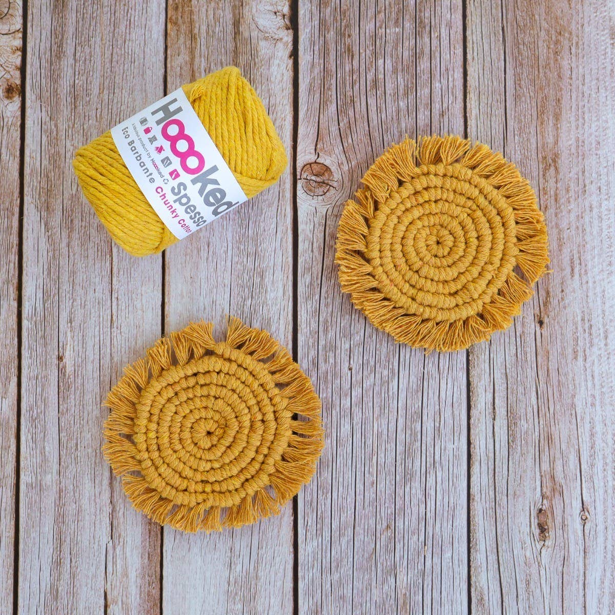 Macramé Coasters Kit – Curry