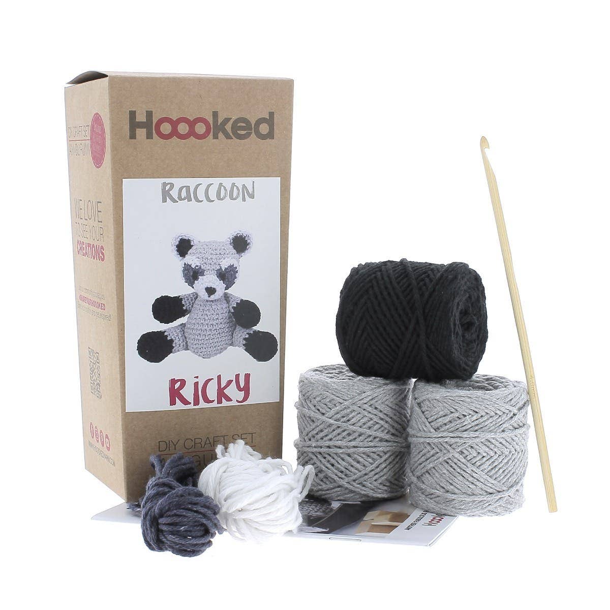 Ricky the Raccoon DIY Amigurumi Crochet Kit