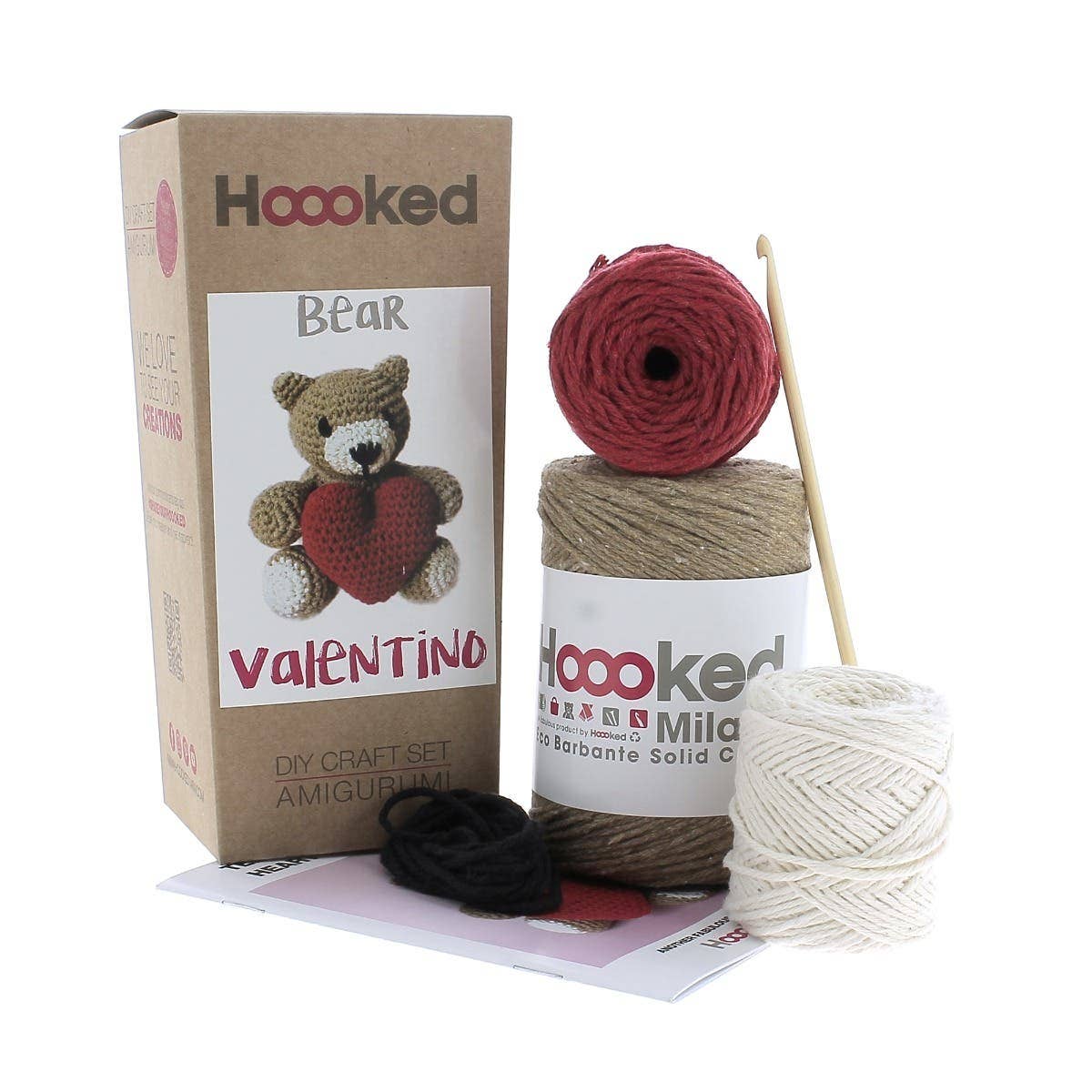 Valentino the Teddy Bear DIY Amigurumi Crochet Kit