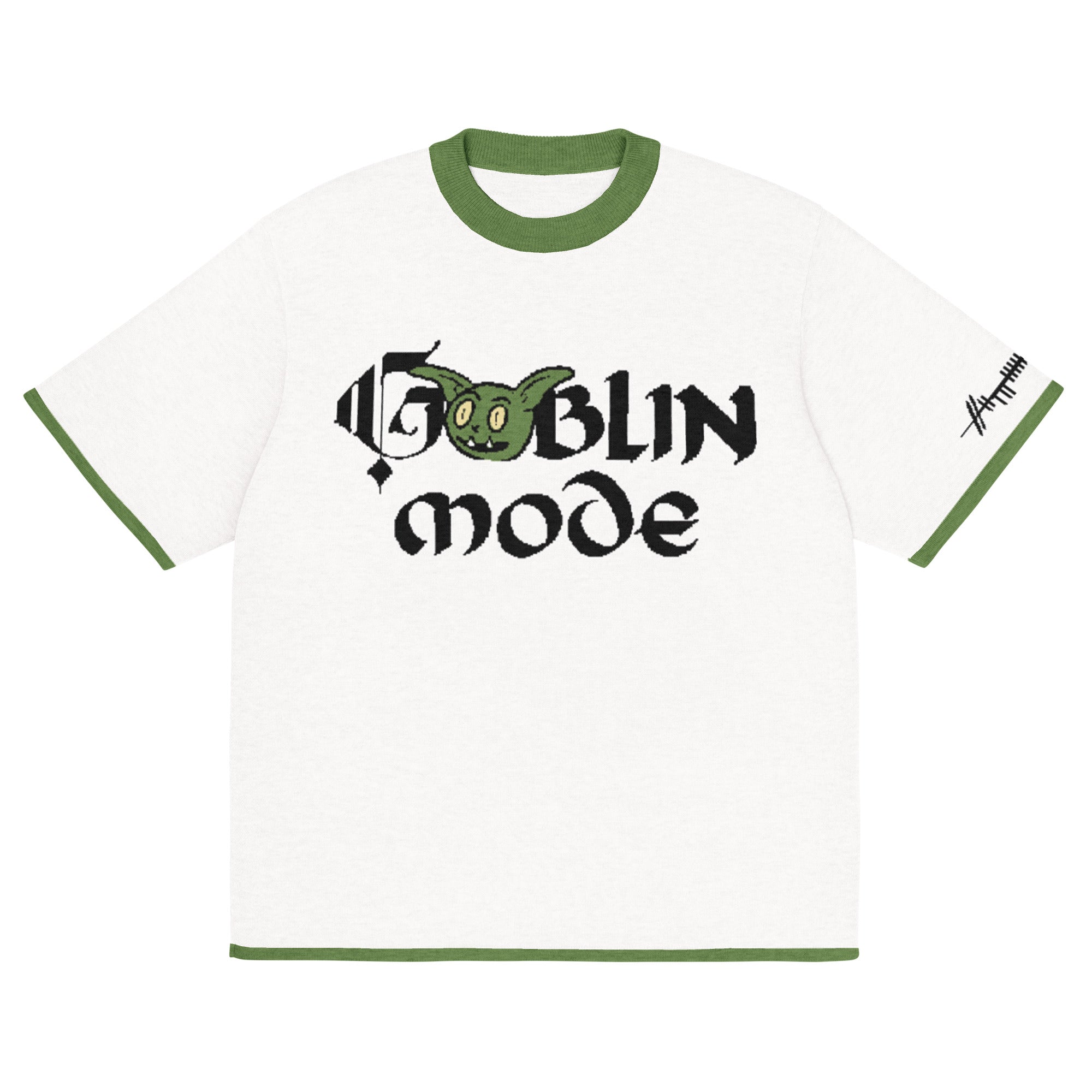 Goblin Mode Grug Knitted Mens T-Shirt