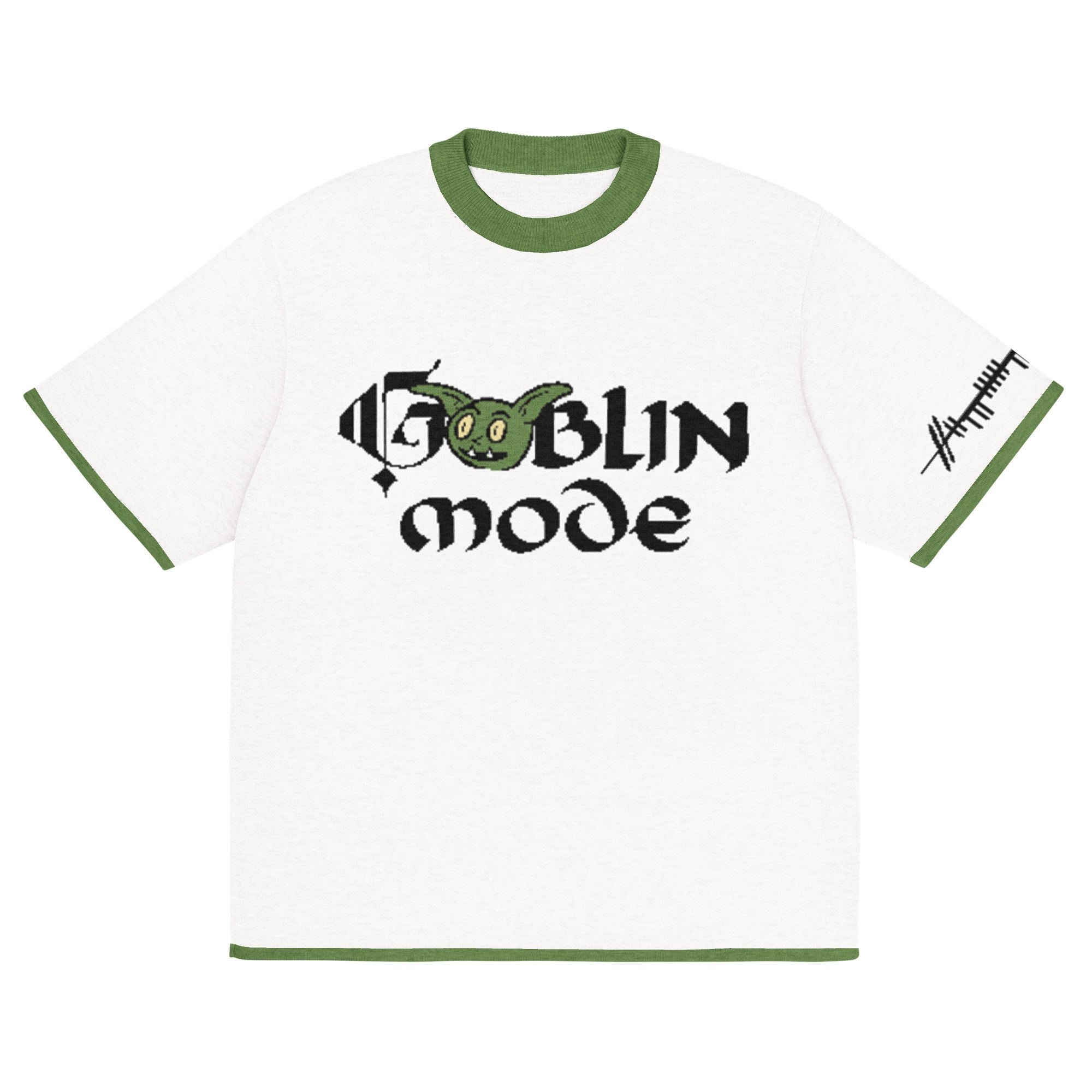 Goblin Mode Grug Knitted Mens T-Shirt
